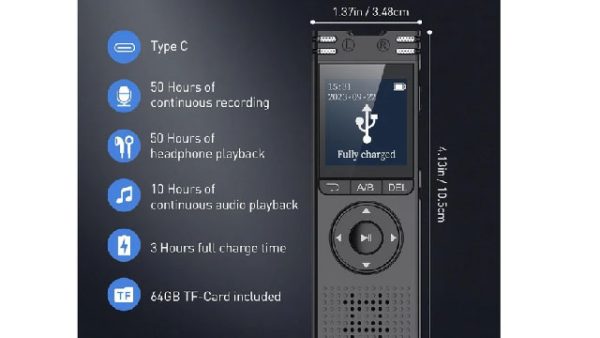 Iriver 32GB Digital Voice Recorder Model X07 ضبط‌کننده دیجیتالی صدا آیریور 32GB مدل X07